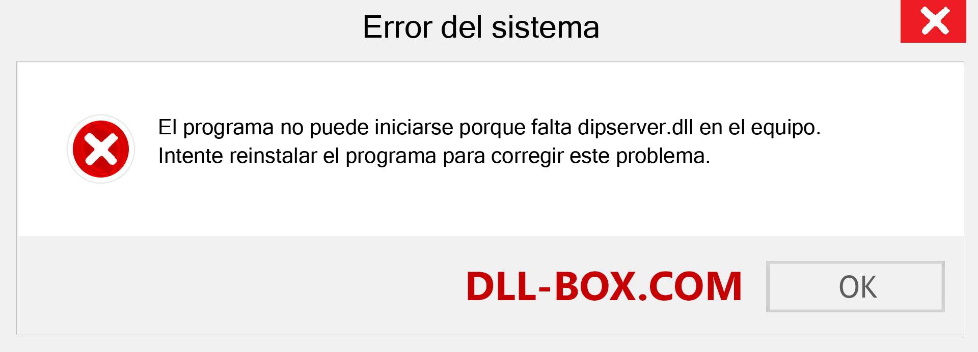 ¿Falta el archivo dipserver.dll ?. Descargar para Windows 7, 8, 10 - Corregir dipserver dll Missing Error en Windows, fotos, imágenes